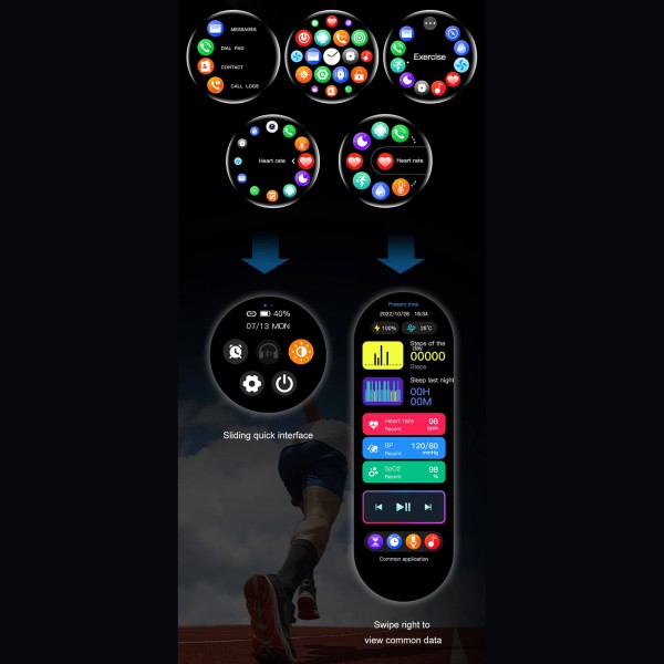 Smartwatch Microwear DK56 –  Silver Silicone